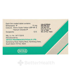 Mirnite 15mg、ミルナイト