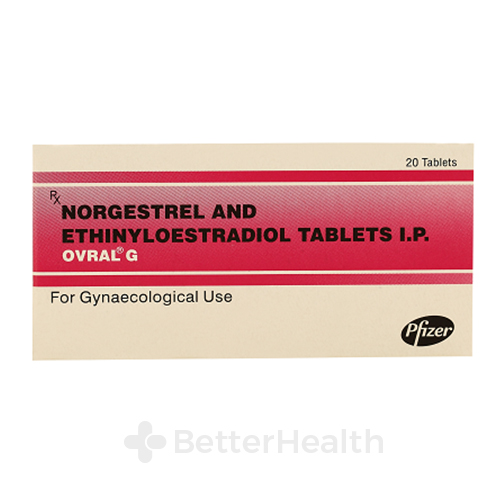 Ovral G 20 tabs pack 0.5 0.05 mg