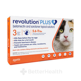 Revolution Plus for Cat (5.6-11lbs) 3tubes (レボリューションプラス猫用(2.5-5kg)3本)