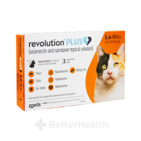 Revolution Plus for Cat (5.6-11lbs) 3tubes (レボリューションプラス猫用(2.5-5kg)3本)